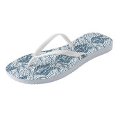 Blauw tropisch teenslippers (Schuin)