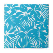 Blauw tropisch tegeltje (Voorkant)