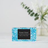 Blauw tropisch visitekaartje (Staand voorkant)