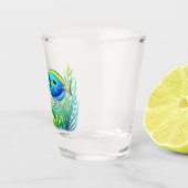 Blauw tropisch zee shotglas shot glas (Rechts)