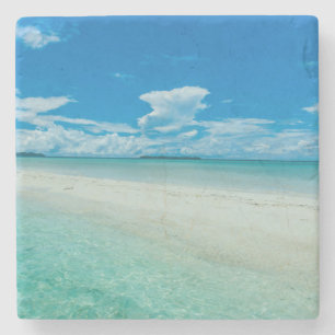 Blauw tropisch zeegezicht, Palau Stenen Onderzetter