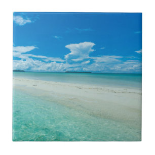 Blauw tropisch zeegezicht, Palau Tegeltje