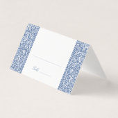  Blauw Trouwnaam Kaart Sjabloon (Voorkant)