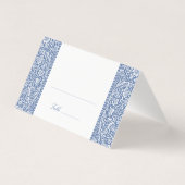  Blauw Trouwnaam Kaart Sjabloon (Achterkant)