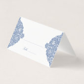  Blauw Trouwnaam Kaart Sjabloon (Achterkant)