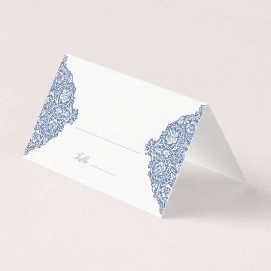  Blauw Trouwnaam Kaart Sjabloon (Achterkant)