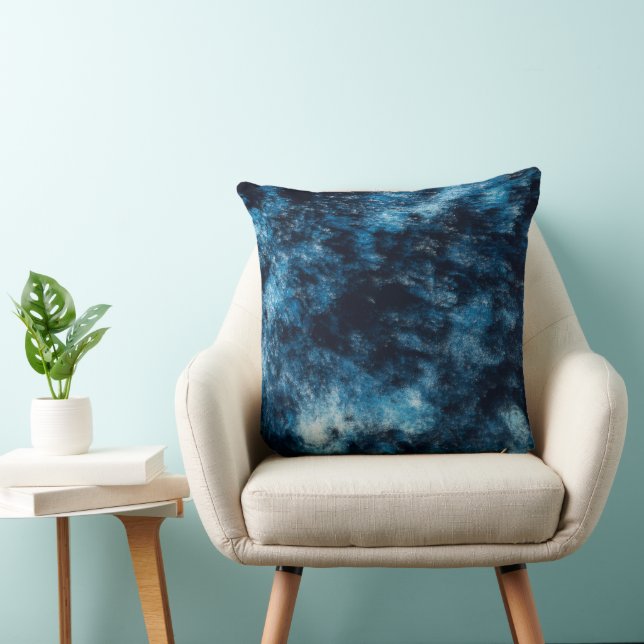 Blauw tuimelwater kussen (Stoel)