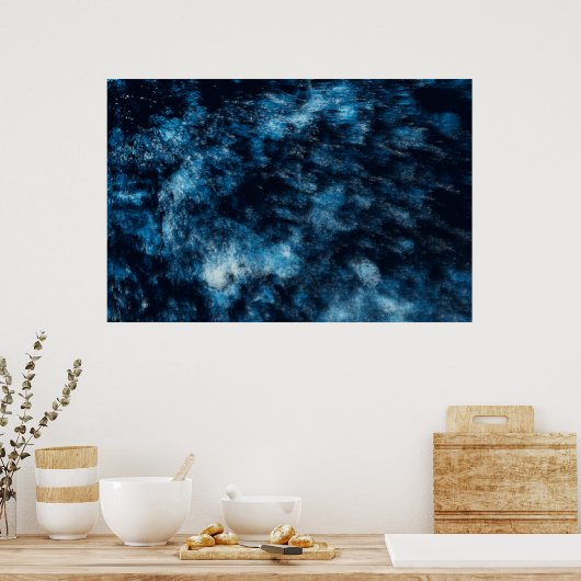 Blauw tuimelwater poster (Keuken)