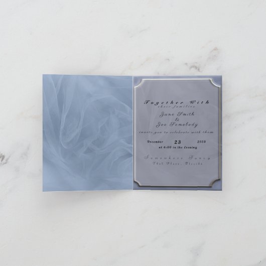 Blauw tule stof elke kleur (Binnen)