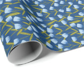 Blauw tulpschotel / ompakken van papier (Rol Hoek)