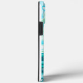 Blauw, turkooise Zee Waves en bubbels Case-Mate iPhone Case (Achterkant / Rechts)