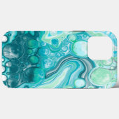 Blauw, turkooise Zee Waves en bubbels Case-Mate iPhone Case (Achterkant (horizontaal))