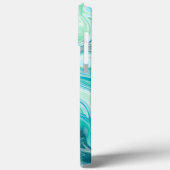 Blauw, turkooise Zee Waves en bubbels Case-Mate iPhone Case (Achterkant / Links)