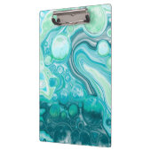 Blauw, turkooise Zee Waves en bubbels Klembord (Links)