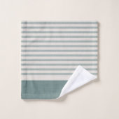 Blauw Turks Stripesonogram | Boerij Bad Handdoek (Wasdoekje)