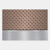 BLAUW TURQUOÏE BROWN SILVER METAL LOOK INPAKPAPIER VEL (Voorkant 3)