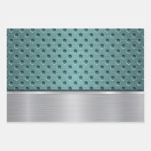 BLAUW TURQUOÏE BROWN SILVER METAL LOOK INPAKPAPIER VEL (Voorkant 2)