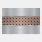 BLAUW TURQUOÏE BROWN SILVER METAL LOOK INPAKPAPIER VEL (Voorkant 3)