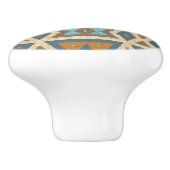 Blauw Turquoise Blauwgroen Sinaasappel Tan Brown T Keramische Knop (Zijkant)