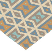 Blauw Turquoise Blauwgroen Sinaasappel Tan Brown T Medium Tafelloper (Hoek)