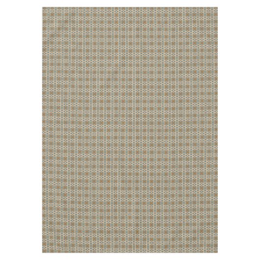 Blauw Turquoise Blauwgroen Sinaasappel Tan Brown T Tafelkleed (Voorkant)