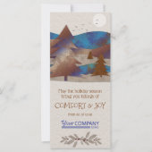 Blauw, Turquoise, bruin bedrijf kerstKaarten Kaart (Voorkant)