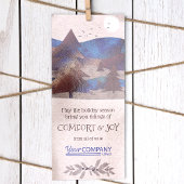 Blauw, Turquoise, bruin bedrijf kerstKaarten Kaart