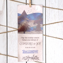 Blauw, Turquoise, bruin bedrijf kerstKaarten