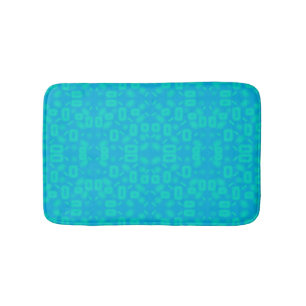 Blauw Turquoise Frosted glaspatroon Abstracte kuns Badmat
