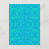Blauw Turquoise Frosted glaspatroon Abstracte kuns Briefkaart (Voorkant)