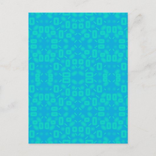 Blauw Turquoise Frosted glaspatroon Abstracte kuns Briefkaart (Voorkant)