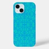 Blauw Turquoise Frosted glaspatroon Abstracte kuns Case-Mate iPhone Case (Achterkant)