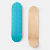 Blauw Turquoise Frosted glaspatroon Abstracte kuns Persoonlijk Skateboard (Voorkant)