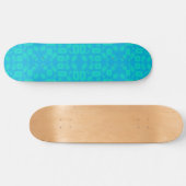 Blauw Turquoise Frosted glaspatroon Abstracte kuns Persoonlijk Skateboard (Horizontaal)