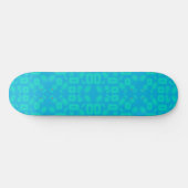 Blauw Turquoise Frosted glaspatroon Abstracte kuns Persoonlijk Skateboard (Horizontaal)
