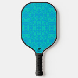 Blauw Turquoise Frosted glaspatroon Abstracte kuns Pickleball Paddle