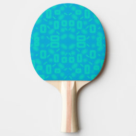 Blauw Turquoise Frosted glaspatroon Abstracte kuns Tafeltennisbatje