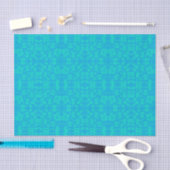 Blauw Turquoise Frosted glaspatroon Abstracte kuns Tissuepapier (Craft)