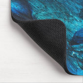 Blauw Turquoise Glitterpenseelstreek Muismat (Hoek)