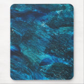 Blauw Turquoise Glitterpenseelstreek Muismat (Voorkant)