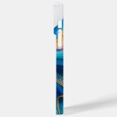 Blauw Turquoise Gouden Octopus Case-Mate iPhone 14 Case (Achterkant / Links)