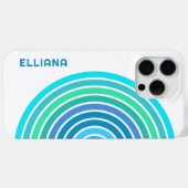 Blauw Turquoise Groen Violet Mideeuw Strepen Case-Mate iPhone Case (Achterkant (horizontaal))