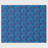 Blauw Turquoise Horoscoop Zodiac Sterrenteken Wate Cadeaupapier (Vlak)