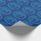 Blauw Turquoise Horoscoop Zodiac Sterrenteken Wate Cadeaupapier (Hoek)