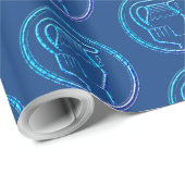 Blauw Turquoise Horoscoop Zodiac Sterrenteken Wate Cadeaupapier (Rol Hoek)