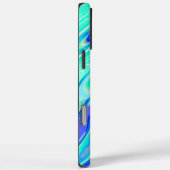 Blauw Turquoise Kleurrijke Abstracte Marmeren Text Case-Mate iPhone Case (Achterkant / Rechts)