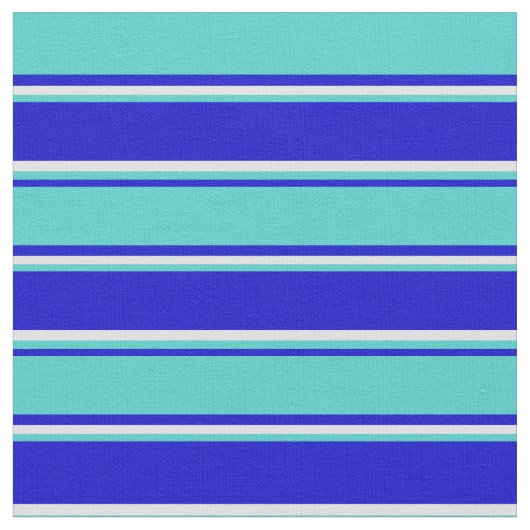 Blauw, Turquoise & Lavender Pattern Stof (Close Up)