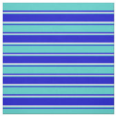 Blauw, Turquoise & Lavender Pattern Stof (Swatch)