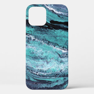 Blauw & Turquoise Marmerpatroon Case-Mate iPhone Case
