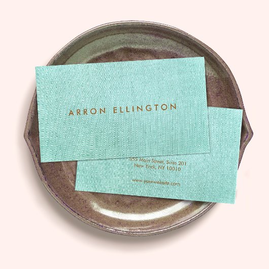 Blauw Turquoise Minimalistisch Visitekaartje